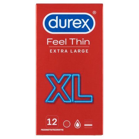 Durex Feel Thin XL Prezerwatywy 12 sztuk (1)