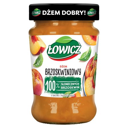 Łowicz Dżem brzoskwiniowy o obniżonej zawartości cukrów 280 g (1)