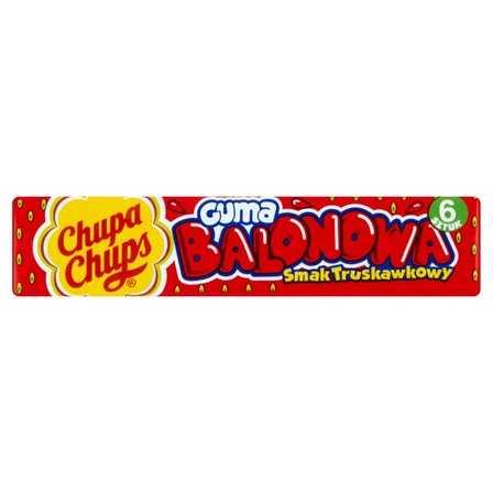 Chupa Chups Guma balonowa smak truskawkowy 27,6 g (6 sztuk) (1)