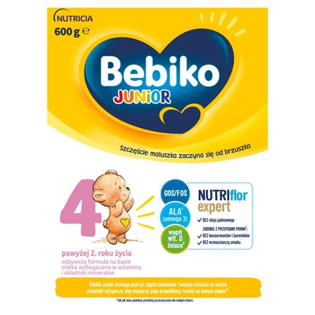 Bebiko Junior 4 Odżywcza formuła na bazie mleka dla dzieci powyżej 2. roku życia 600 g (1)