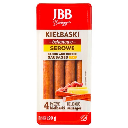 JBB Bałdyga Kiełbaski bekonowo-serowe 190 g (1)