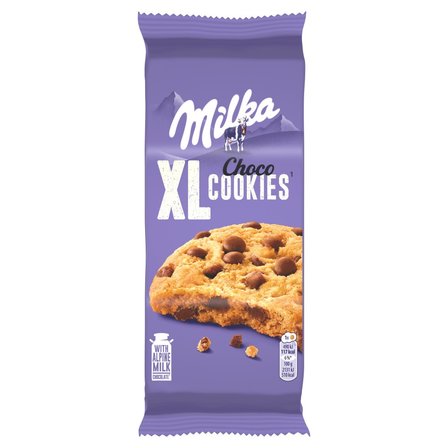 Milka XL Cookies Choco Ciastka z kawałkami czekolady mlecznej 184 g (1)