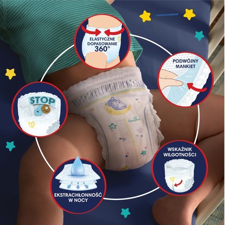 Pampers Night Pants Pieluchomajtki, rozmiar 6, 19 sztuk, 15kg+ (5)