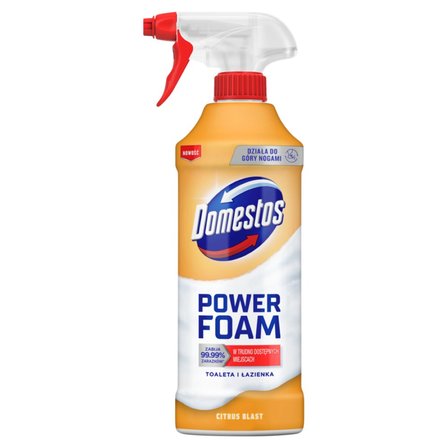 Domestos Power Foam Citrus Blast Czyszcząca piana toaleta i łazienka 435 ml (1)