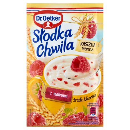 Dr. Oetker Słodka Chwila Kaszka manna z malinami 49 g (1)