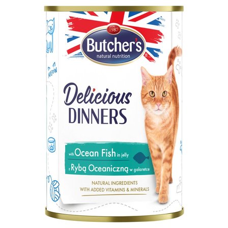 Butcher's Delicious Dinners Karma dla kotów z rybą oceaniczną w galaretce 400 g (1)