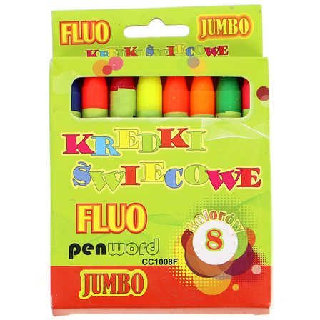 PENWORD KREDKI ŚWIECOWE FLUO 8 KOLORÓW (1)