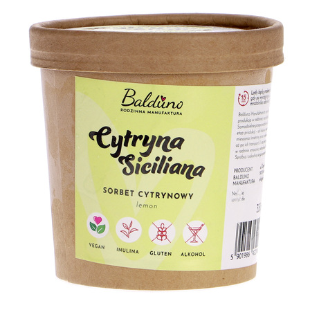 Balduno manufaktura cytryna siciliana sorbet cytrynowy 350ml (1)