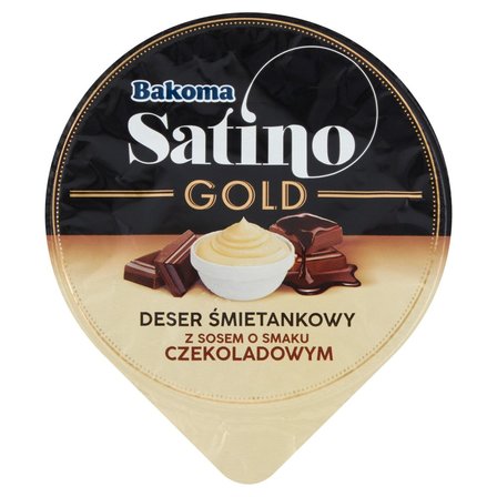 Bakoma Satino Gold Deser śmietankowy z sosem o smaku czekoladowym 135 g (1)