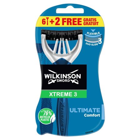 Wilkinson Sword Xtreme3 Ultimate Jednorazowe maszynki do golenia 8 sztuk (1)