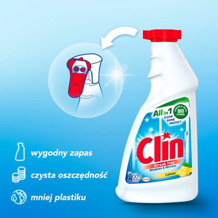 Clin Lemon Płyn do mycia powierzchni szklanych 500 ml (2)