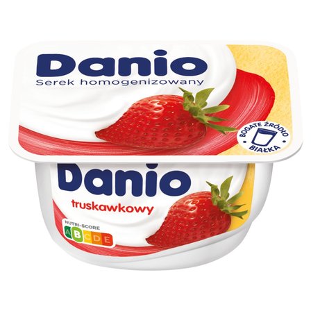 Danio Serek homogenizowany truskawkowy 130 g (1)