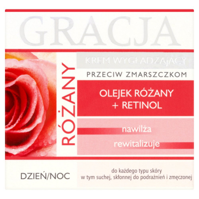 Gracja Różany Krem wygładzający przeciw zmarszczkom na dzień i noc do każdego typu skóry 50 m (1)