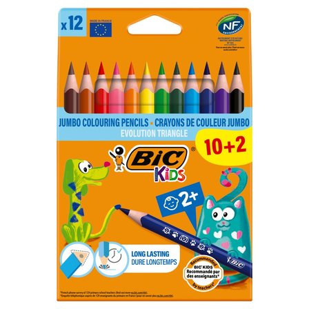 BiC Kids Evolution Triangle Kredki jumbo 12 sztuk (1)