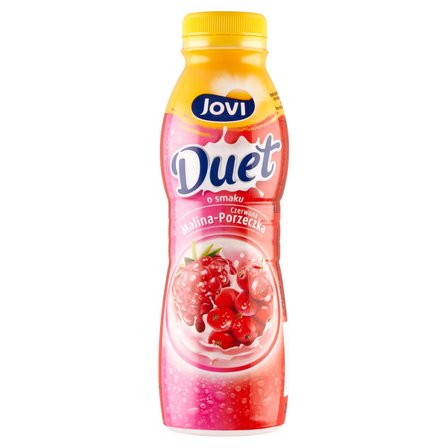 Jovi Duet Napój jogurtowy o smaku malina-czerwona porzeczka 350 g (1)