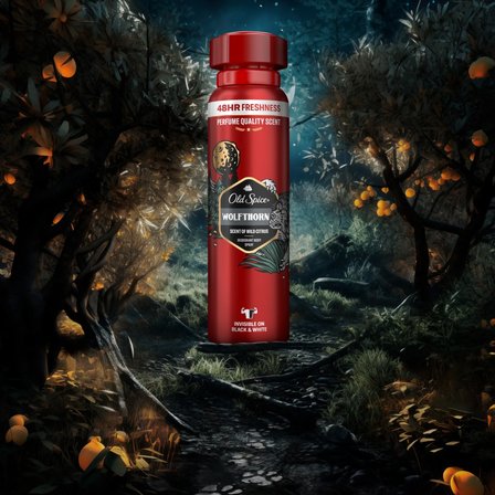 Old Spice Wolfthorn Dezodorant W Sprayu Dla Mężczyzn, 150ml, 48H Świeżości, 0% Aluminium (6)