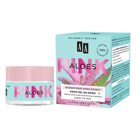 AA Aloes Pink krem intensywnie nawilżający żelowy na dzień 50 ml (3)