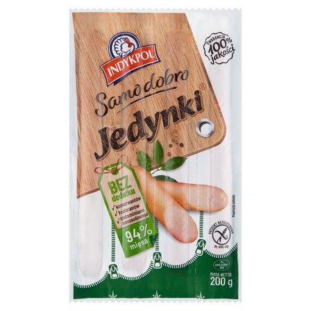 Indykpol Samo dobro Jedynki Kiełbasa 200 g (1)