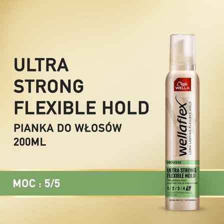 Wella Wellaflex Flexible Ultra Strong Hold Pianka do włosów 200 ml (2)