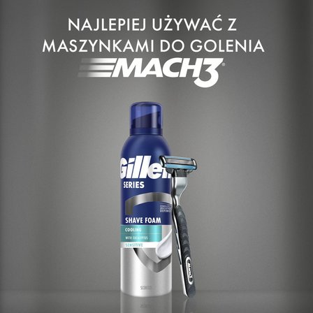 Gillette Series Chłodząca pianka do golenia z eukaliptusem, 200 ml (3)