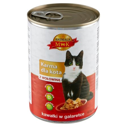 MK Animals Karma dla kota kawałki w galaretce z wołowiną 415 g (2)
