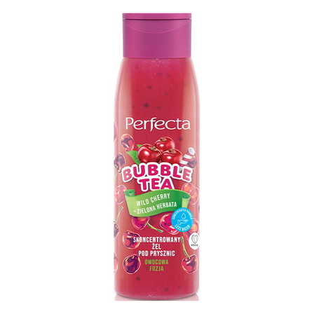 Perfecta Bubble Tea Skoncentrowany żel pod prysznic Wild Cherry+Zielona Herbata 500ML (1)