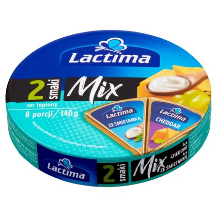 Lactima Ser topiony mix ze śmietanką i Cheddar 140 g (8 x 17,5 g) (2)