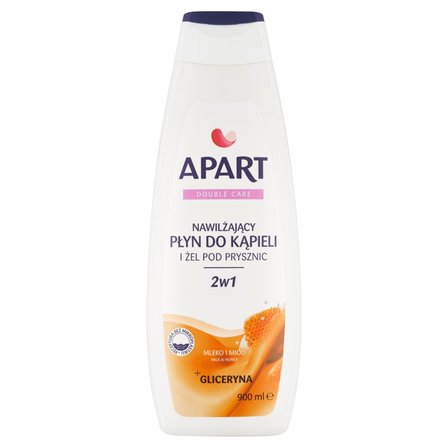 Apart Double Care Nawilżający płyn do kąpieli i żel pod prysznic 2w1 mleko i miód 900 ml (1)