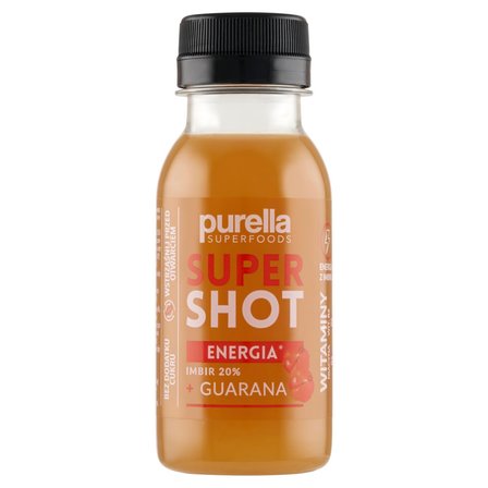 Purella Superfoods Supershot Napój niegazowany imbir + guarana 100 ml (1)