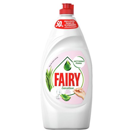 Fairy Skóra wrażliwa Aloe Vera & Pink Jasmine Płyn do mycia naczyń, delikatny dla skóry 900 ML (1)