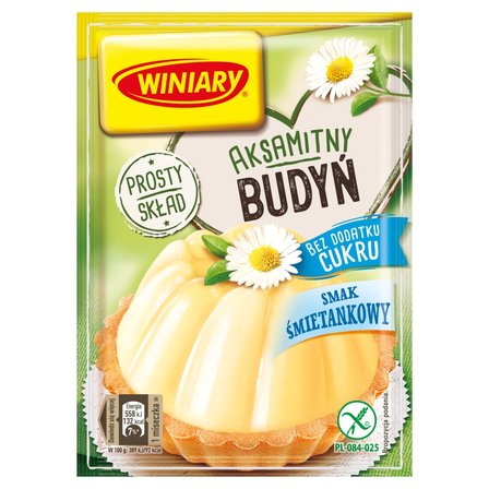 Winiary Budyń bez dodatku cukru smak śmietankowy 35 g (1)