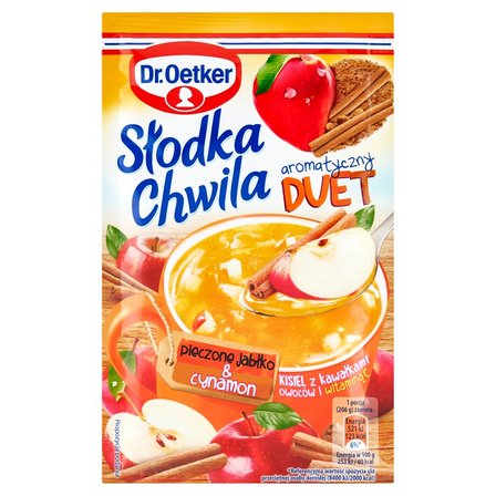 Dr. Oetker Słodka Chwila Kisiel z kawałkami owoców pieczone jabłko & cynamon 31,5 g (1)