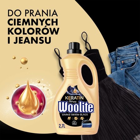 Woolite Keratin Therapy Płyn do prania czerń ciemne kolory jeans 2,7 l (45 prań) (3)