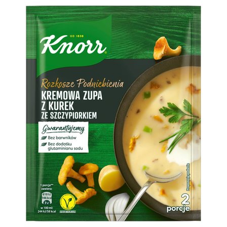 Knorr Rozkosze podniebienia Kremowa zupa z kurek ze szczypiorkiem 59 g (1)