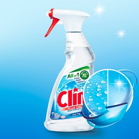 Clin Anti-Fog Płyn do mycia powierzchni szklanych 500 ml (5)