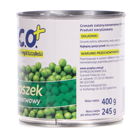 Eco+ groszek konserwowy 400g (2)