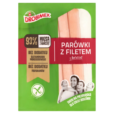 Drobimex Parówki z filetem z kurcząt 200 g (1)