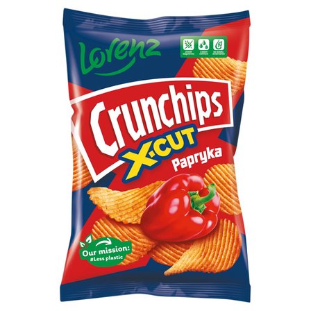 Crunchips X-Cut Chipsy ziemniaczane o smaku papryka 140 g (1)