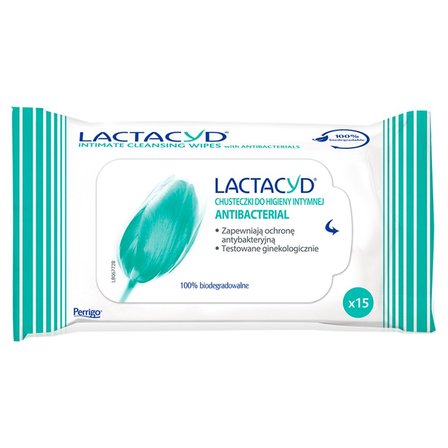 Lactacyd Antibacterial Chusteczki go higieny intymnej 15 sztuk (1)