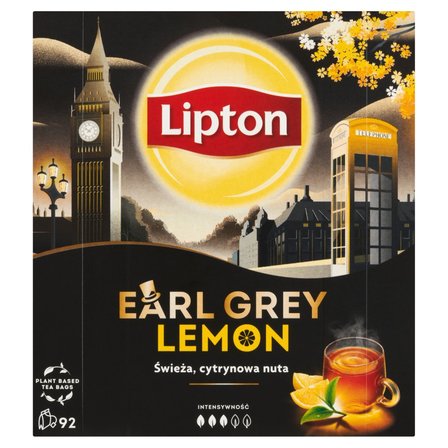 Lipton Earl Grey Lemon Herbata czarna aromatyzowana 184 g (92 torebki) (1)