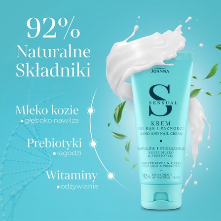 Joanna Sensual Krem do rąk i paznokci kozie mleko & prebiotyki 100 g (2)