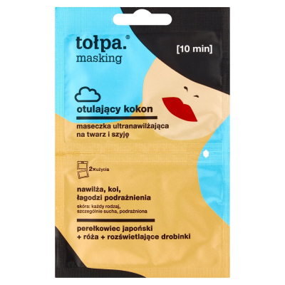 tołpa masking otulający kokon Maseczka ultranawilżająca na twarz i szyję 2 x 5 ml (1)