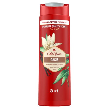 Old Spice Oasis Shower Gel & Shampoo For Men 400 ml, 3-in-1, Long-lasting Fresh (1)