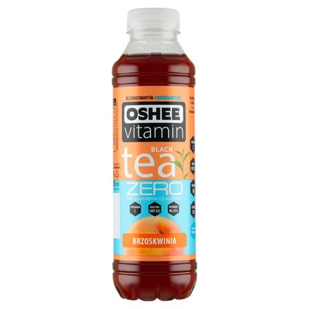 Oshee Vitamin Black Tea Zero Niegazowany napój herbaciany o smaku brzoskwiniowym 555 ml (1)