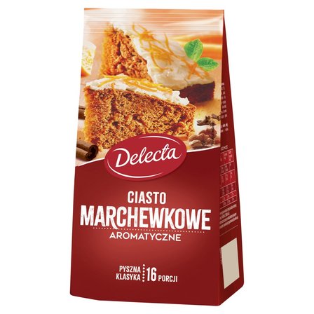 Delecta Ciasto marchewkowe mieszanka do domowego wypieku ciasta 410 g (1)