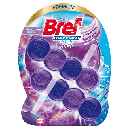 Bref WC Brilliant Gel All in 1 Zawieszka myjąco-zapachowa do muszli WC magiczna bryza 2 x 42 g (1)