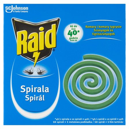 Raid Spirala owadobójcza przeciw komarom 115 g (10 x 11,5 g) (1)