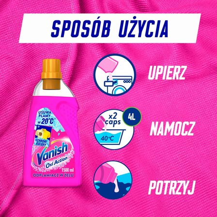 Vanish Oxi Action Żel odplamiacz do tkanin 1,5 l (7)