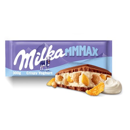 Milka Mmmax Czekolada mleczna z nadzieniem jogurtowym 300 g (6)