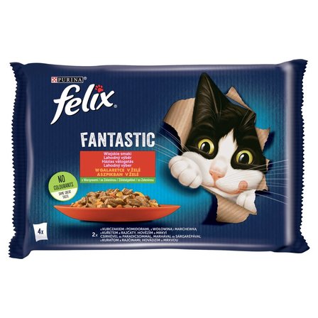 Felix Fantastic Karma dla kotów wiejskie smaki w galaretce 340 g (4 x 85 g) (1)